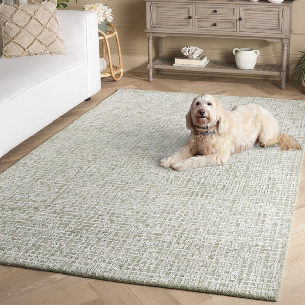 Safavieh Glamour Hand-tufted Area Rug – Chic Contemporary Design For Stylish Living Space Upgrade Sage ,Ivory 45% Viscose 40% Wool 15% Cotton With Latex Glm601w-4