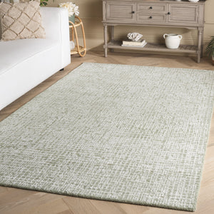 Safavieh Glamour Hand Tufted Area Rug - Luxurious Modern Design With Plush Comfort For Your Living Space Sage ,Ivory 45% Viscose 40% Wool 15% Cotton With Latex Glm601w-5