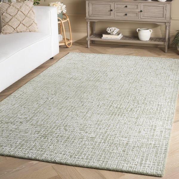 Safavieh Glamour Hand Tufted Area Rug - Luxurious Modern Design With Plush Comfort For Your Living Space Sage ,Ivory 45% Viscose 40% Wool 15% Cotton With Latex Glm601w-5