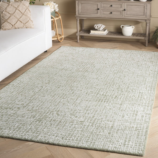 Safavieh Glamour Hand-tufted Area Rug – Chic Contemporary Design For Stylish Living Space Upgrade Sage ,Ivory 45% Viscose 40% Wool 15% Cotton With Latex Glm601w-4