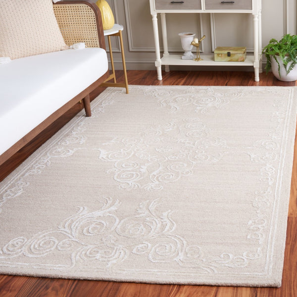 Safavieh Glamour 604 GLM604 Hand Tufted Antique Rug Light Brown / Ivory GLM604T-8
