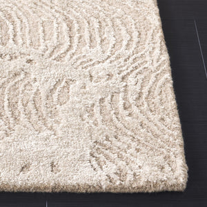 Safavieh Glamour Hand-tufted Area Rug: Modern Elegance With Abstract Design For Luxurious Home Decor Beige ,Ivory 45% Wool 45% Viscose 10% Cotton With Latex Glm605b-8