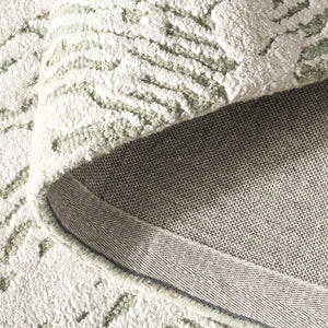 Safavieh Glamour Hand-tufted Area Rug: Modern Elegance With Abstract Design For Luxurious Home Decor Sage ,Ivory 45% Wool 45% Viscose 10% Cotton With Latex Glm605w-8