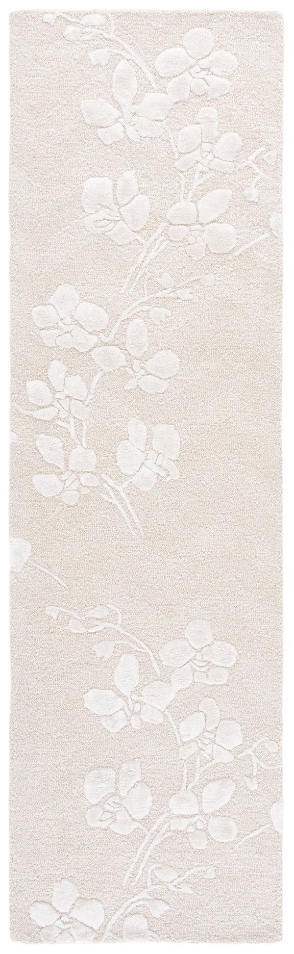 Safavieh Glamour Hand-Tufted Ivory Runner — Low-Pile Wool Blend, Subtle Sheen, Durable Hallway Elegance 2'-3" x 8'-0" GLM609A-28