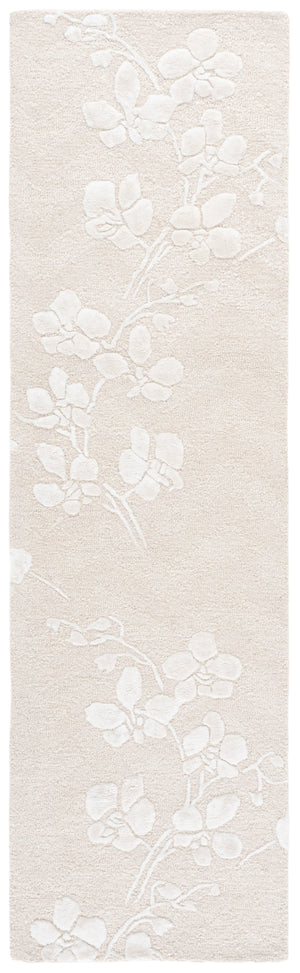 Safavieh Glamour Hand-Tufted Ivory Floral Area Rug — Wool/Viscose Blend, Low-Profile Luxury For Living Rooms 4'-0" x 6'-0" GLM609A-4