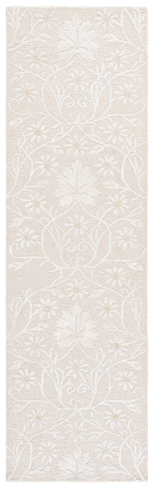 Safavieh Glamour Hand-Tufted Ivory Area Rug With Floral-Traditional Motif, Wool-Viscose Blend Comfort 5'-0" x 8'-0" GLM610A-5