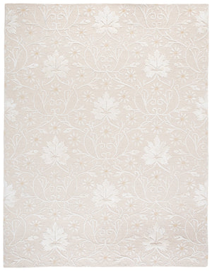 Safavieh Glamour Hand-Tufted Ivory Area Rug With Subtle Floral Motif, Wool-Viscose Blend, Low 3/8" Pile 4'-0" x 6'-0" GLM610A-4