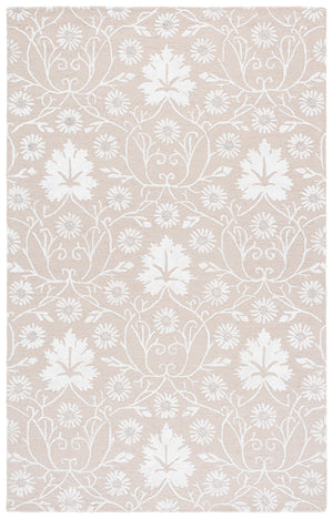 Safavieh Glamour Hand-Tufted Beige Ivory Area Rug — 45% Wool 45% Viscose Low Pile Floral Elegance For Home 8'-0" x 10'-0" GLM610B-8