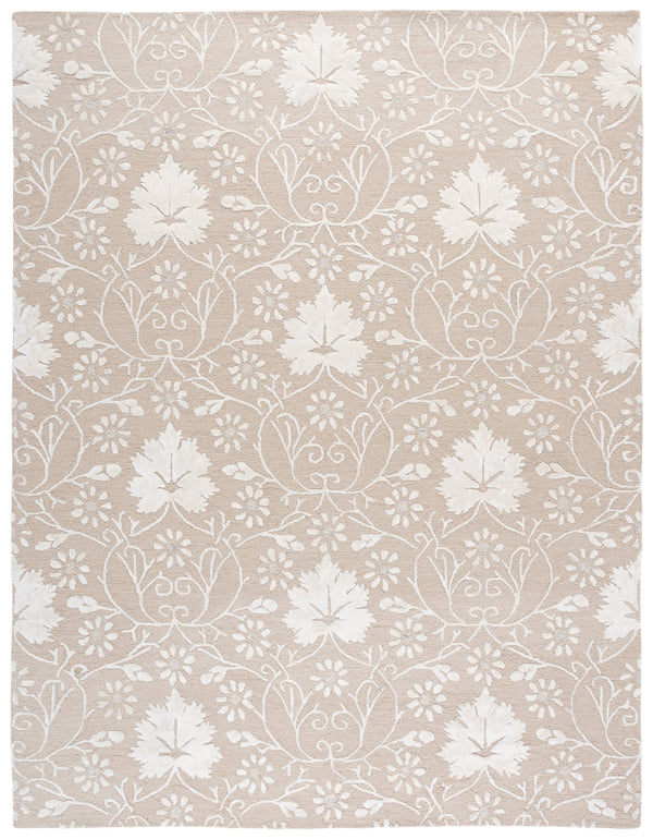 Safavieh Glamour Hand-Tufted Beige Ivory Area Rug With Subtle Floral Motif, Wool-Viscose Blend, Low Profile 4'-0" x 6'-0" GLM610B-4