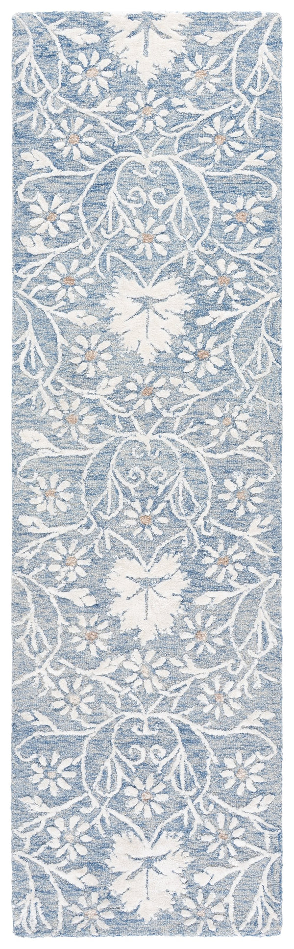 Safavieh Glamour Hand-Tufted Blue & Ivory Floral Area Rug — Wool-Viscose Blend, Low Pile, Elegant Craftsmanship 8'-0" x 10'-0" GLM610M-8