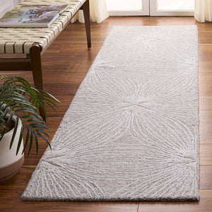 Safavieh Glamour Hand-Tufted Beige Ivory Runner Rug With Floral-Geometric Glam Design, Low Pile Luxury 2'-3" x 8'-0" GLM611B-28