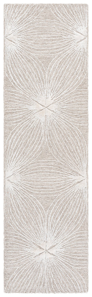Safavieh Glamour Hand-Tufted Round Area Rug Beige Ivory Floral Elegance – Plush Wool-Viscose Blend, Durable Craftsmanship 6'-0" x 6'-0" GLM611B-6R