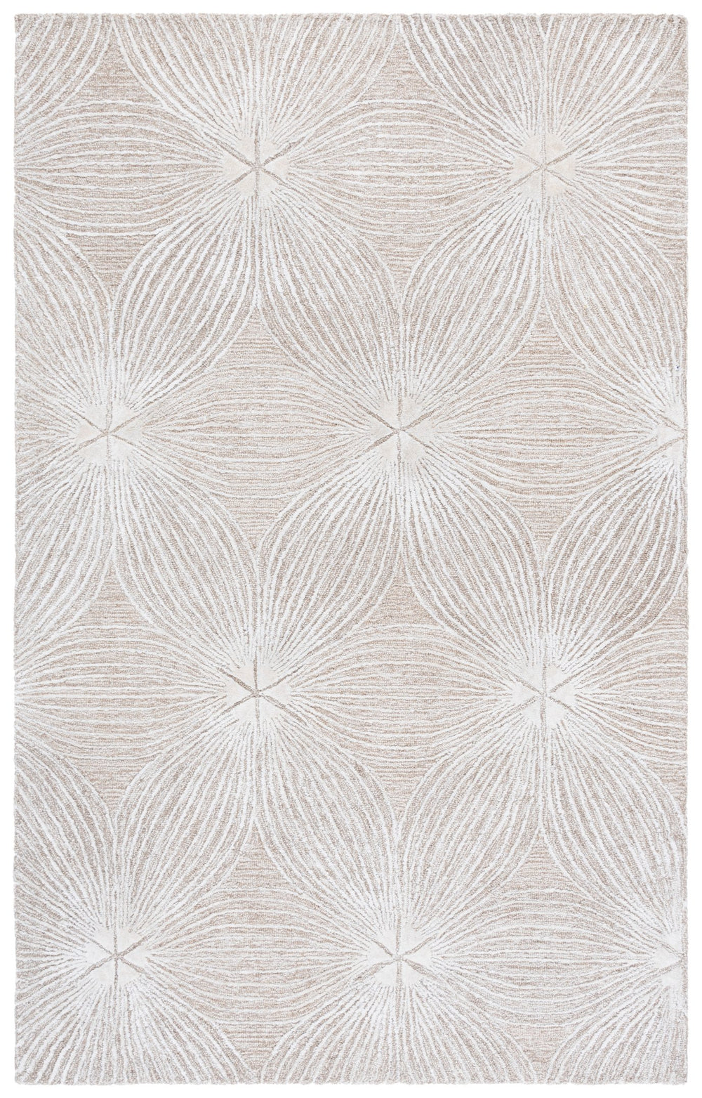 Safavieh Glamour Hand-Tufted Beige Ivory Floral Area Rug — Wool-Viscose Blend, Low Pile, Timeless Elegance For Living Rooms 8'-0" x 10'-0" GLM611B-8