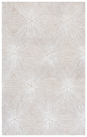 Safavieh Glamour Hand-Tufted Beige Ivory Runner Rug With Floral-Geometric Glam Design, Low Pile Luxury 2'-3" x 8'-0" GLM611B-28