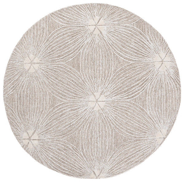 Safavieh Glamour Hand-Tufted Beige Ivory Rug With Subtle Floral Motif, Wool-Viscose Blend For Soft Durability 4'-0" x 6'-0" GLM611B-4