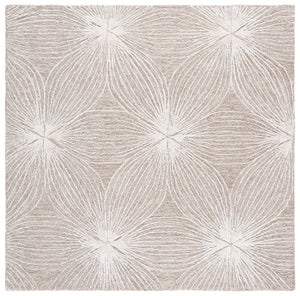 Safavieh Glamour Hand-Tufted Beige Ivory Rug With Subtle Floral Motif, Wool-Viscose Blend For Soft Durability 4'-0" x 6'-0" GLM611B-4