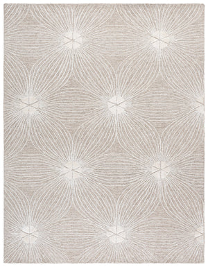 Safavieh Glamour Hand-Tufted Beige Ivory Rug With Subtle Floral Motif, Wool-Viscose Blend For Soft Durability 4'-0" x 6'-0" GLM611B-4