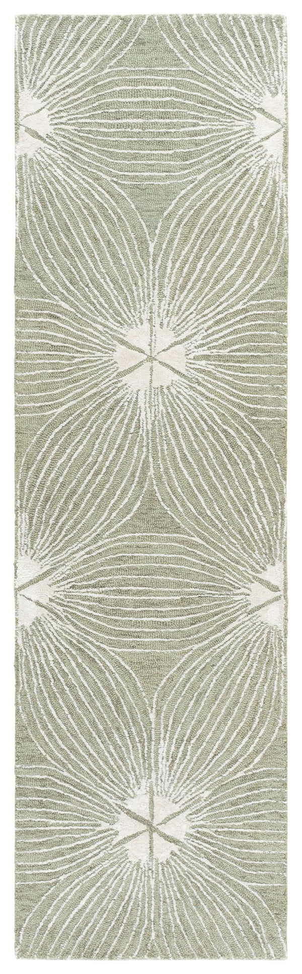Safavieh Glamour Hand-Tufted Sage Ivory Runner Rug — Plush Wool-Blend Low Profile, Modern Minimalist Elegance 2'-3" x 8'-0" GLM611W-28
