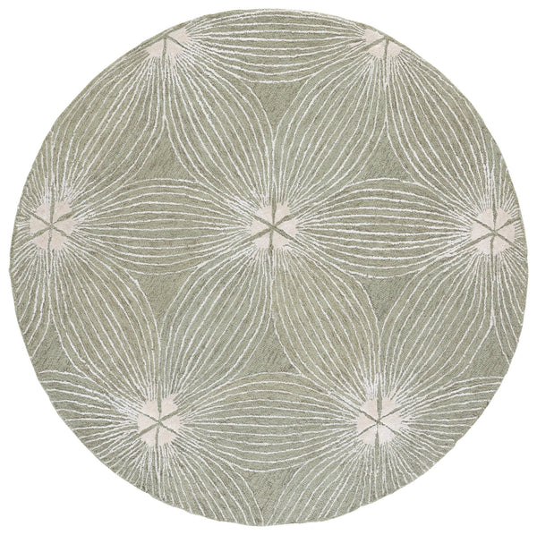 Safavieh Glamour Sage Ivory Floral Area Rug — Hand-Tufted Wool-Viscose Blend, Soft Low Pile, Elegant DéCor Centerpiece 9'-0" x 12'-0" GLM611W-9