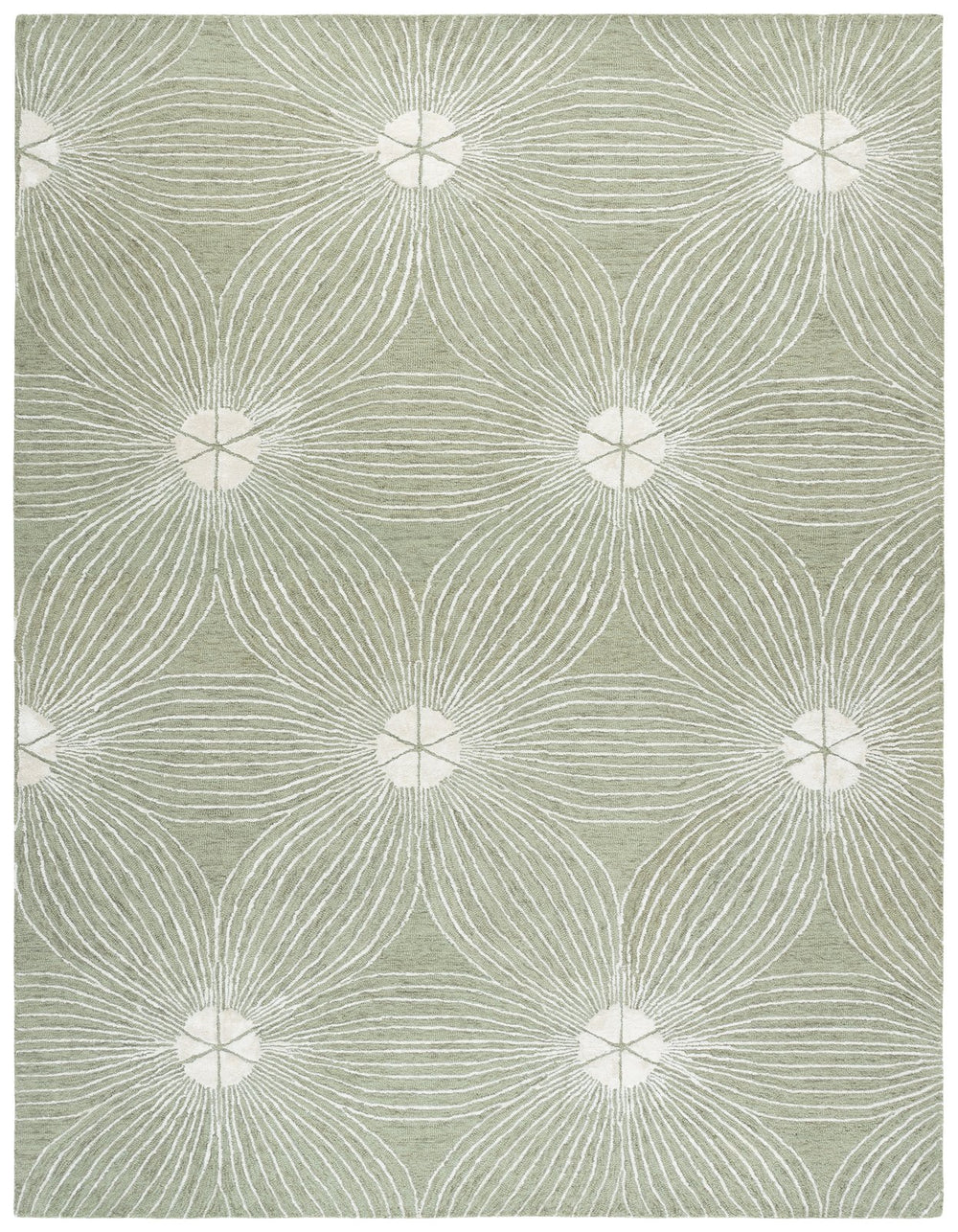 Safavieh Glamour Sage Ivory Floral Area Rug — Hand-Tufted Wool-Viscose Blend, Soft Low Pile, Elegant DéCor Centerpiece 9'-0" x 12'-0" GLM611W-9