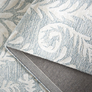 Safavieh Glamour Hand-Tufted Blue And Ivory Floral-Damask Rug — Wool-Blend Low Pile For Cozy Elegance 4'-0" x 6'-0" GLM612M-4