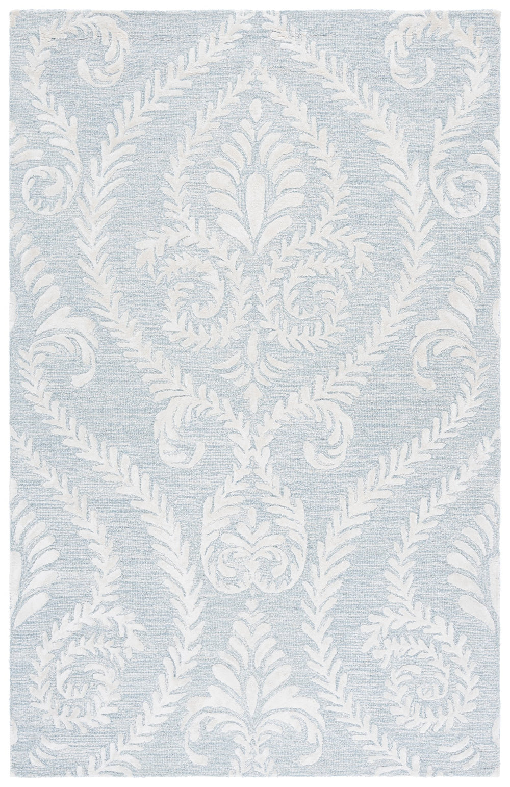 Safavieh Glamour Hand-Tufted Blue Ivory Runner — 55% Wool Blend, Durable Low Pile, Elegant Hallway Accent 2'-3" x 8'-0" GLM612M-28