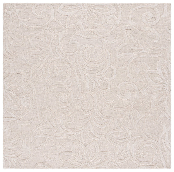 Safavieh Glamour Hand-Tufted Ivory Runner With Subtle Floral Motif, Wool-Blend Low-Profile Luxury Rug 2'-3" x 8'-0" GLM613A-28