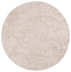 Safavieh Glamour Hand‑Tufted Ivory Beige Area Rug — Wool‑Viscose Blend, Subtle Floral Low Pile For Elegant Rooms 8'-0" x 10'-0" GLM615A-8