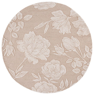 Safavieh Glamour Hand-Tufted Floral Area Rug In Beige Ivory — Wool Blend Low-Profile Elegance For Living Rooms 4'-0" x 6'-0" GLM615B-4