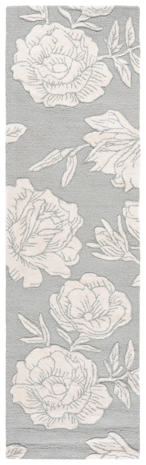 Safavieh Glamour Hand-Tufted Light Grey Ivory Area Rug — Plush Wool-Viscose Blend, Transitional Elegance 6'-0" x 6'-0" GLM615F-6SQ