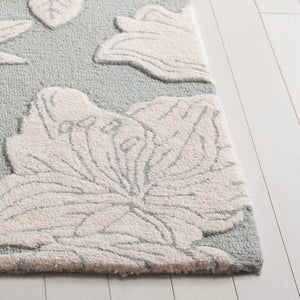 Safavieh Glamour Hand-Tufted Light Grey Ivory Area Rug — Plush Wool-Viscose Blend, Transitional Elegance 6'-0" x 6'-0" GLM615F-6SQ