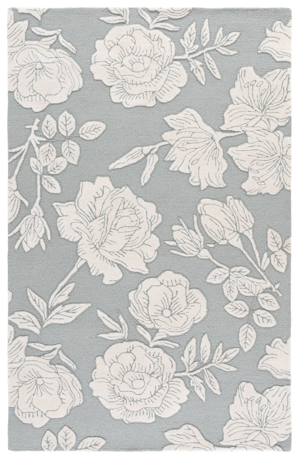 Safavieh Glamour Hand-Tufted Light Grey Ivory Runner Rug — Low-Profile Wool-Viscose Blend For Hallways 2'-3" x 8'-0" GLM615F-28