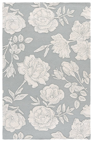 Safavieh Glamour Hand-Tufted Light Grey Ivory Area Rug — Plush Wool-Viscose Blend, Transitional Elegance 6'-0" x 6'-0" GLM615F-6SQ