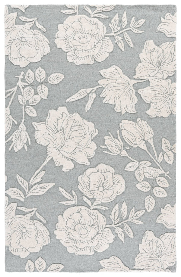Safavieh Glamour Hand-Tufted Light Grey Ivory Area Rug — Plush Wool-Viscose Blend, Transitional Elegance 6'-0" x 6'-0" GLM615F-6SQ