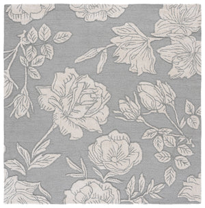 Safavieh Glamour Hand-Tufted Light Grey Ivory Area Rug — Plush Wool-Viscose Blend, Transitional Elegance 6'-0" x 6'-0" GLM615F-6SQ