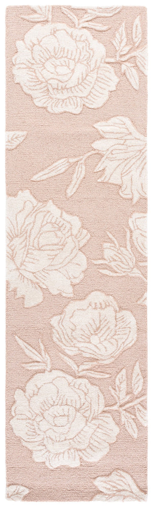 Safavieh Glamour Light Pink Ivory Runner Rug — Hand-Tufted Wool Blend, Low Pile Elegance For Hallways 2'-3" x 8'-0" GLM615U-28