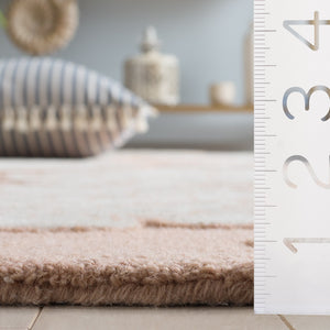 Safavieh Glamour Hand-Tufted Light Pink Ivory Area Rug — Plush Low Pile, Wool-Blend Floral Transitional Elegance 8'-0" x 10'-0" GLM615U-8