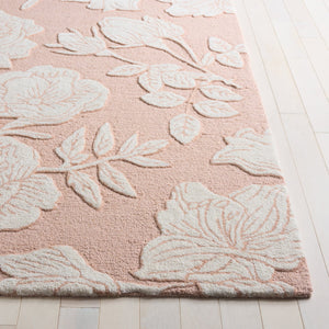 Safavieh Glamour Light Pink Ivory Runner Rug — Hand-Tufted Wool Blend, Low Pile Elegance For Hallways 2'-3" x 8'-0" GLM615U-28