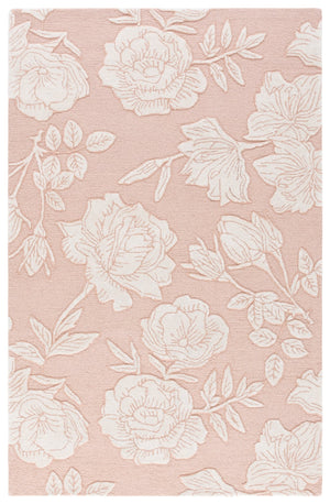 Safavieh Glamour Hand-Tufted Light Pink Ivory Rug — Low-Profile Wool-Viscose-Cotton Blend, Elegant Transitional Charm 4'-0" x 6'-0" GLM615U-4
