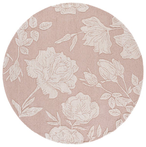 Safavieh Glamour Hand-Tufted Light Pink Ivory Area Rug — Plush Low Pile, Wool-Blend Floral Transitional Elegance 8'-0" x 10'-0" GLM615U-8