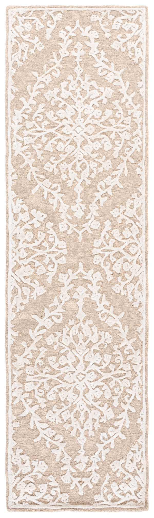 Safavieh Glamour Hand-Tufted Beige Ivory Area Rug — Soft Floral Texture, Wool-Viscose Blend, Elegant Anchor 6'-0" x 9'-0" GLM616B-6