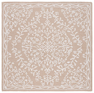Safavieh Glamour Hand-Tufted Beige Ivory Area Rug — Soft Floral Texture, Wool-Viscose Blend, Elegant Anchor 6'-0" x 9'-0" GLM616B-6