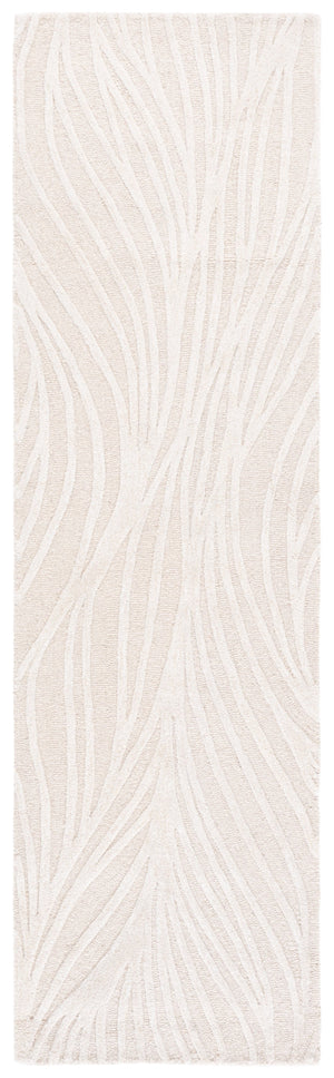 Safavieh Glamour Hand-Tufted Ivory Runner — Wool-Viscose-Cotton Blend, Low-Profile 3/8" Pile, Elegant Hallway Accent 2'-3" x 8'-0" GLM617A-28