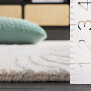 Safavieh Glamour Hand-Tufted Ivory Runner — Wool-Viscose-Cotton Blend, Low-Profile 3/8" Pile, Elegant Hallway Accent 2'-3" x 8'-0" GLM617A-28