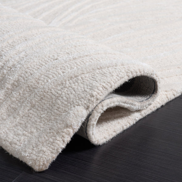 Safavieh Glamour Hand-Tufted Ivory Area Rug — Wool-Viscose-Cotton Blend, Low Profile, Timeless Modern Texture 6'-0" x 9'-0" GLM617A-6
