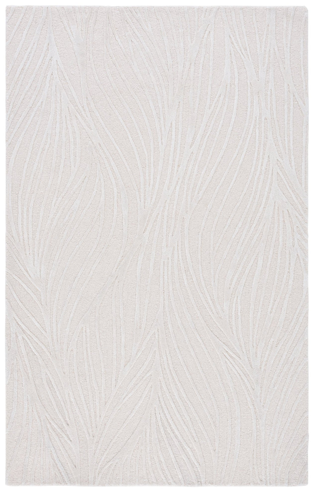 Safavieh Glamour Hand-Tufted Ivory Area Rug — Plush Low-Pile Wool-Blend, Minimalist Modern Neutral Foundation 4'-0" x 6'-0" GLM617A-4
