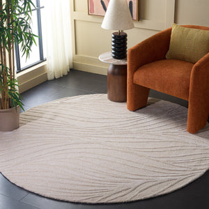 Safavieh Glamour Hand-Tufted Ivory Runner — Wool-Viscose-Cotton Blend, Low-Profile 3/8" Pile, Elegant Hallway Accent 2'-3" x 8'-0" GLM617A-28