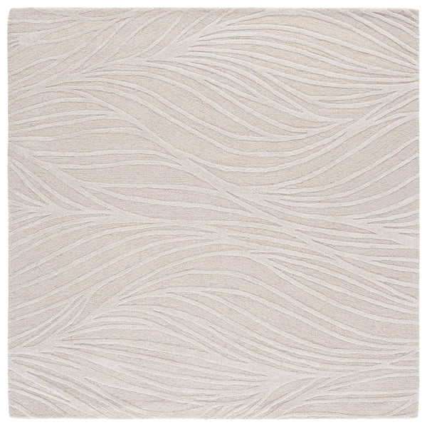 Safavieh Glamour Hand-Tufted Ivory Area Rug — Plush Low-Pile Wool-Blend, Minimalist Modern Neutral Foundation 4'-0" x 6'-0" GLM617A-4