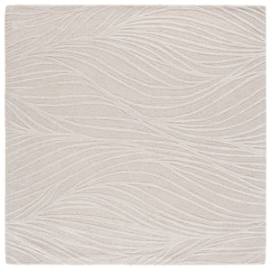 Safavieh Glamour Hand-Tufted Ivory Round Rug, 70% Wool Blend Low-Pile Luxury, Durable Minimalist Centerpiece 6'-0" x 6'-0" GLM617A-6R