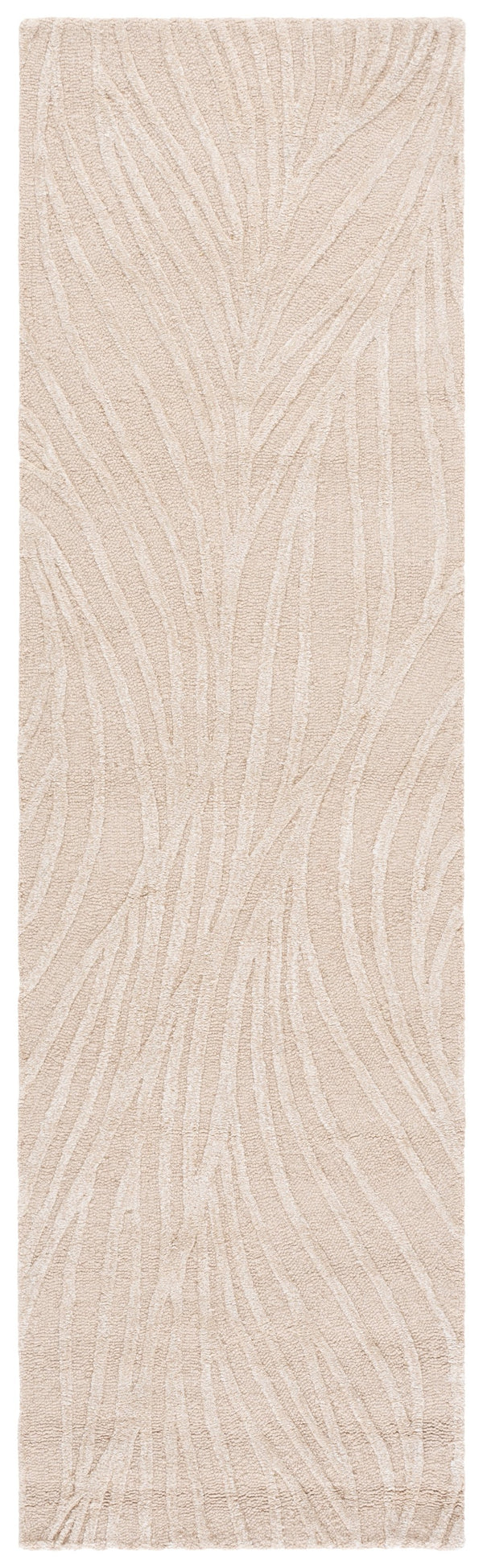 Safavieh Glamour Hand-Tufted Neutral Runner Rug — Low-Profile Wool Blend, Beige Ivory Elegance For Hallways 2'-3" x 8'-0" GLM617B-28